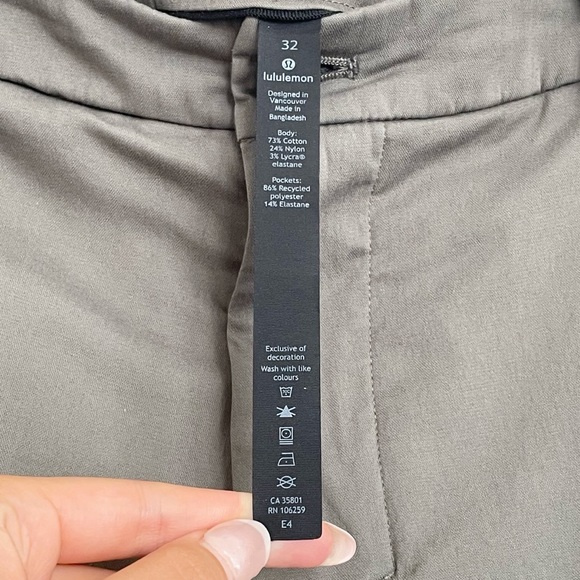 Lululemon Men’s Commission Classic Fit Shorts 32” Waist Army Green - Picture 7 of 8